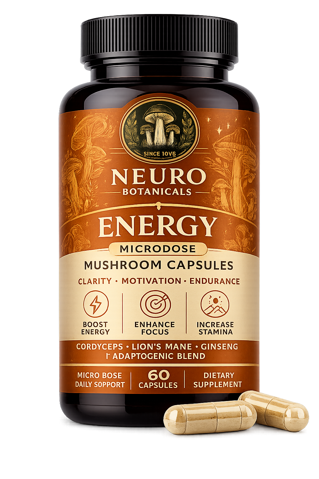 Neuro Botanicals (Energy) Microdose Mushroom Capsules