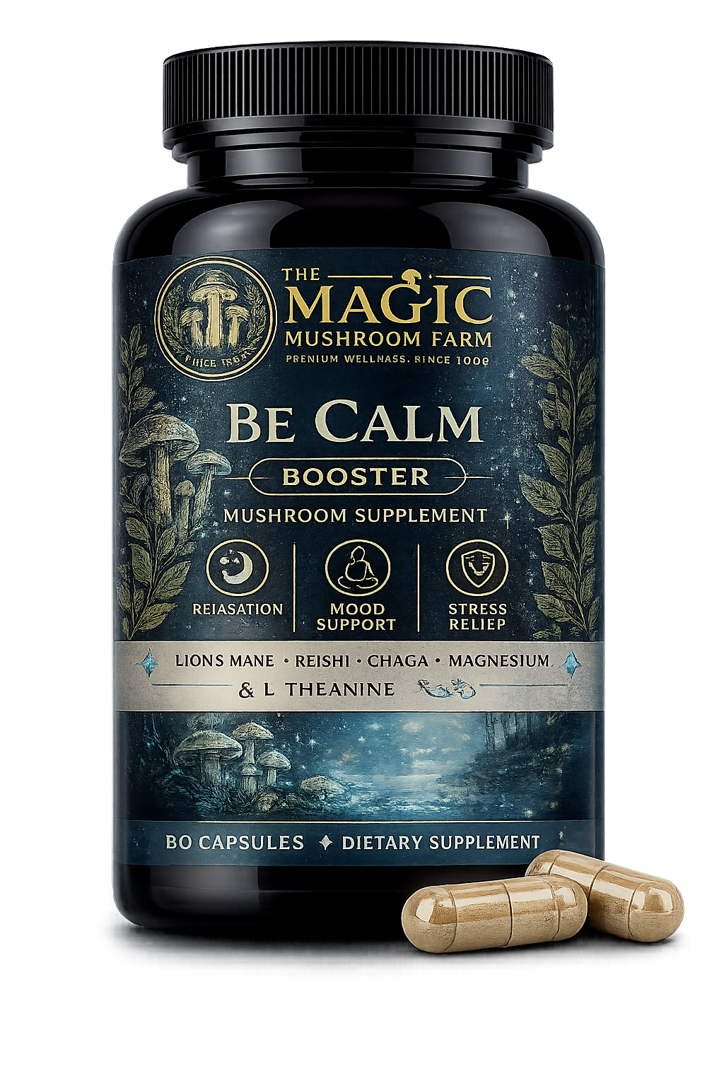 Be Calm (Booster) Mushroom Supplement Capsules