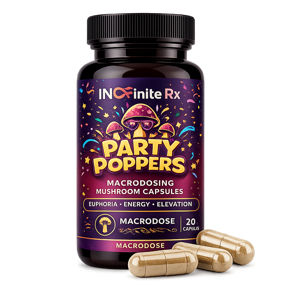 INfinite Rx Party Poppers Macrodosing Mushrooms Capsules