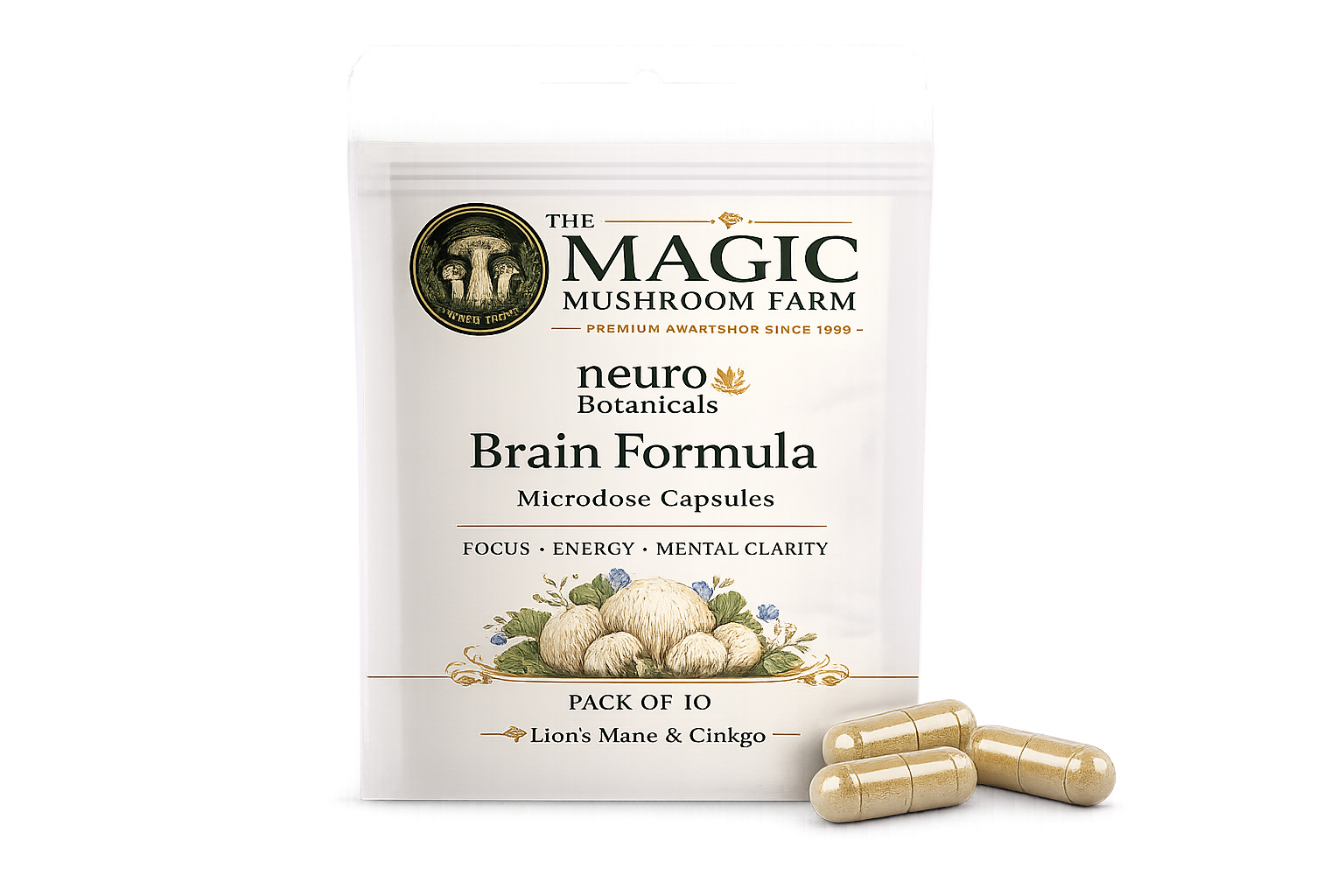 Neuro Botanicals – Brain Formula Microdose Capsules (Pack of 10)